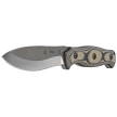 Nóż Fox Ego Black/Coyote Tan G10, Stonewashed AISI 1095 by Alfredo Doricchi (TK-FX01)