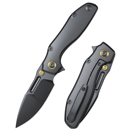 Nóż składany Remette TwoFace Black DLC Titanium, Black DLC M390 (DSTF-D)