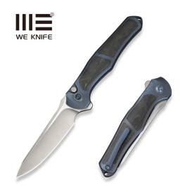 WE Knife 702XI LE No ???/150 Knife Blue Integral Titanium / Shredded Carbon Fiber, Satin M390 (WE07B-1)