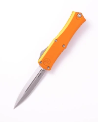 Microtech Hera II D/E Orange Aluminum, Stonewashed M390MK by Tony and Sean Marfione (1702-10OR)