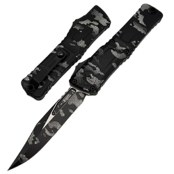 Nóż automatyczny OTF Microtech Combat Troodon Gen III Bowie Pixel Camo Aluminium, Pixel Camo M390MK by Tony Marfione (1146-1PXC)