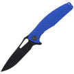 CIVIVI Wyvern Blue Fiber- glass Reinforced Nylon Handle Black S/S Liner Black Stonewashed D2 (C902H)