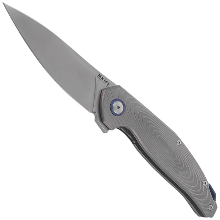 MKM Goccia Knife Bead Blasted Titanium, Satin M390 by Jens Ansø (MKGC-T)