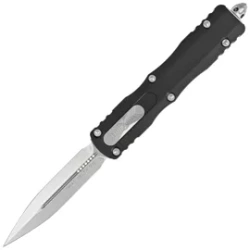 Nóż automatyczny OTF Microtech Dirac Delta D/E Black Aluminium, Stonewashed by Tony Marfione (227-10)