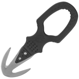 Nóż ratowniczy MAC Coltellerie Twin Rescuer Black FRN, Satin W 1.4034 (MC TS09.N)