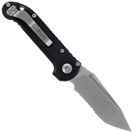 Microtech LUDT Gen III T/E Automatic Knife Black Aluminum, Stonewashed P/S M390MK by Tony Marfione (1136-11)