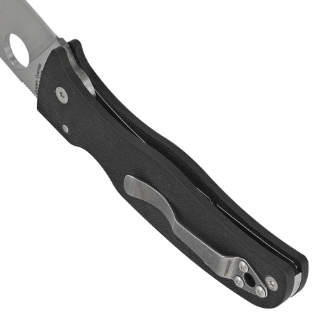 Nóż składany Spyderco Bodacious Black G10, Satin CPM S30V by Sal Glesser (C263GP)