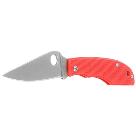 Spyderco Grasshopper Knife Red G10, Satin 12C27 (C138GRDP)