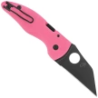 Spyderco MicroJimbo Sprint Run Knife Pink G10, Black DLC CPM S30V by Michael Janich (C264GPNBKP)