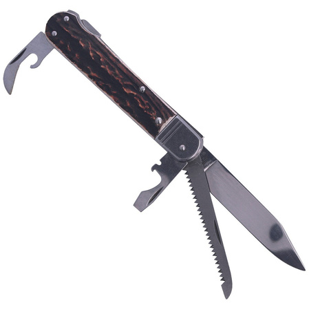 Mikov Fixir Hunting Folding Knife, Imit. Dear Stag (232-XH-4 KP)