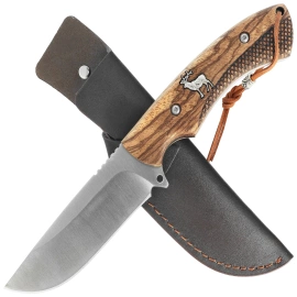 Nóż myśliwski Martinez Albainox Deer Zebra Wood, Satin 3Cr13Mov (32798)