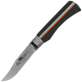 Nóż składany Antonini Old Bear World Italy L Laminated Black Wood, Satin W.1.4060 Nitrogen (9307/21_MTK)