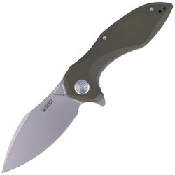 Nóż składany Kubey Nobel Green G10, Beadblasted D2 (KU236B)