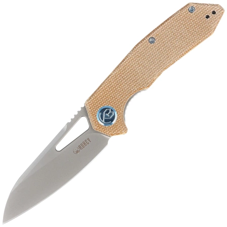 Nóż składany Kubey Vagrant Tan Micarta, Sandblasted M390 by Maksim Tkachuk (KB291V)