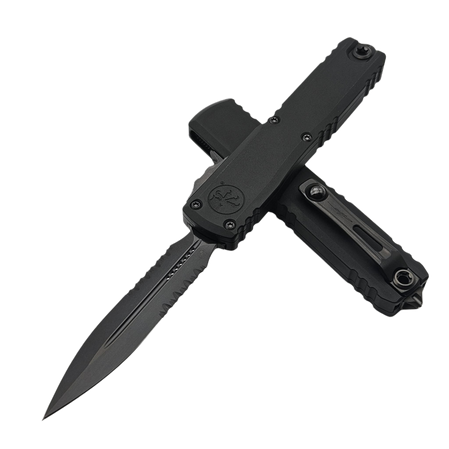 Microtech Ultratech Gen III ZBP D/E Signature OTF Knife Shadow DLC Aluminum, Shadow DLC P/S M390MK by Tony Marfione (1122-2DLCTSH)