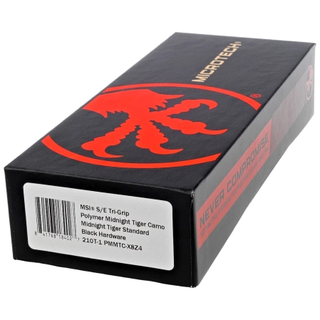 Nóż składany Microtech MSI S/E Ram-Lok Midnight Tiger Camo Tri-Grip Polymer, Midnight Tiger Camo M390MK by Tony Marfione (210T-1PMMTC-X8Z4)