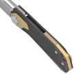 Remette RT-Peregrine Falcon Knife Brown/Gold Titanium, Hand Grinding Pearlescent M390 (RTT1-BX)