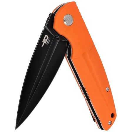 Bestech Knife Fin Orange G10, Black Stonewashed 14C28N (BG34B-3)