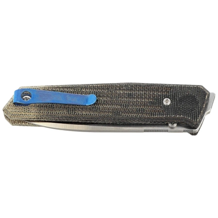 Nóż składany Reate PL-6 Green / Black Micarta, Satin Nitro-V (PL-6 GRBKM SAT)