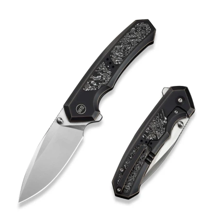 Nóż składany WeKnife Corwyn Bronze-Black Titanium/Aluminium Foil Carbon Fiber, Satin M390 (WE24088-3)