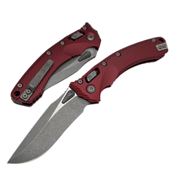 Microtech Amphibian Ram-Lok S/E Knife Fluted Merlot Aluminium, Apocalyptic M390MK by Tony Marfione (137RL-10APFLMR)