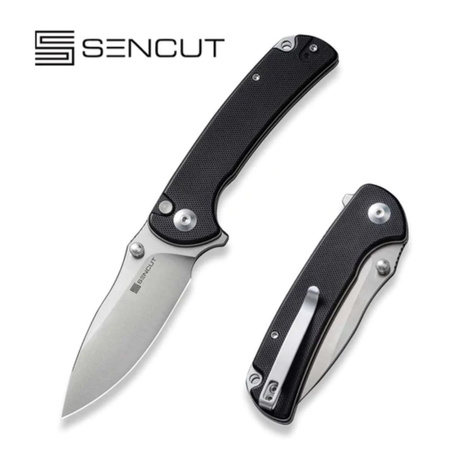 Sencut Knife Pulsewave Black G10, Satin 9Cr18MoV (S23032-1)