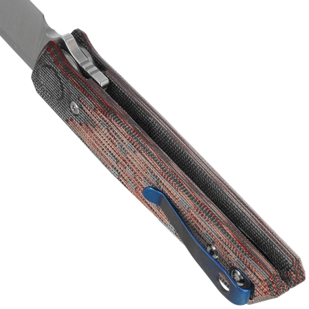 Nóż składany Reate PL-6 Red / Black Micarta, Satin Nitro-V (PL-6 RDBKM SAT)