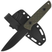 Spartan Blades Alala Knife Green Canvas Micarta, Black 1095 Cro-Van by Curtis Iovito (SBSL004BKGR)