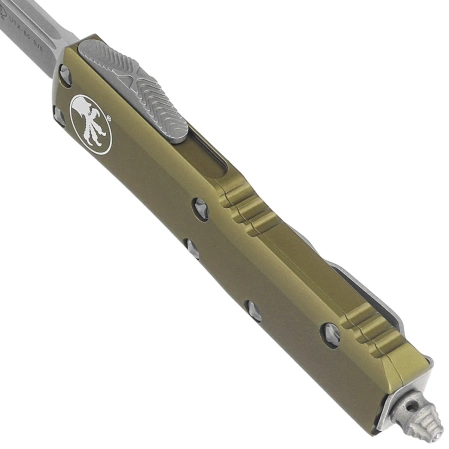 Microtech UTX-85 S/E OD Green Aluminum, Apocalyptic M390 OTF Knife (231-10APOD)