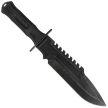 Nóż Third Decor Habitat Terminator Black Rubberized ABS, Stonewashed 420 (H0301)