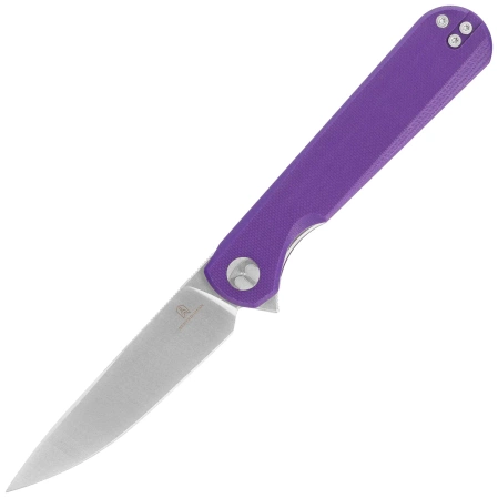 Bestechman Flick Knife Purple G10, Satin/Stonewashed D2 by Ostap Hel (BMK13B)
