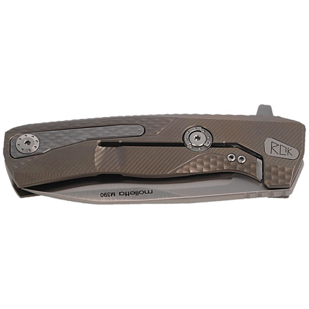 LionSteel ROK Knife Bronze Titanium, Satin M390 by Molletta (ROK B)