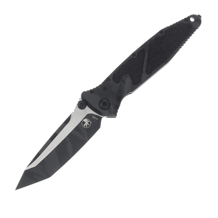 Microtech Socom Elite T/E-M Signature Knife Midnight Tiger Camo Aluminum, Midnight Tiger Camo M390MK by Tony Marfione (161-1MTCS-Z4)