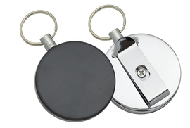 Retraktor Barbaric z klipsem Black ABS / Mirror Steel, 100cm (16248)