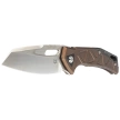 Nóż składany Fox Chronos Bronze Aluminum Knife, Black HW, Satin MagnaCut by Stefan Merk (FX-552 ALBR)