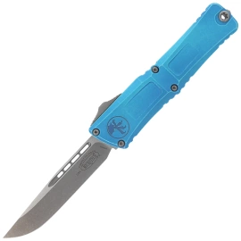 Nóż automatyczny OTF Microtech Combat Troodon Gen III S/E Marbled Blue Aluminium, Apocalyptic M390MK by Tony Marfione (1143-10MBL)
