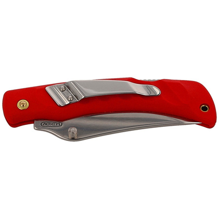 Nóż składany Mikov Crocodile Clip Point Red ABS, Mirror, Klips (243-NH-1/C CLIP/RED)