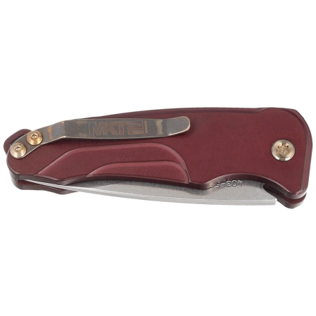 Medford Smooth Criminal Auto Red Aluminum, Bronze HW/Clip, Tumbled S45VN by Greg Medford (MKA0394TQ-41AR-T1C1-Q4)