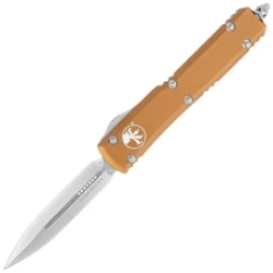 Nóż automatyczny OTF Microtech Ultratech D/E Tan Aluminium, Stonewashed M390 by Tony Marfione (122-10TA)