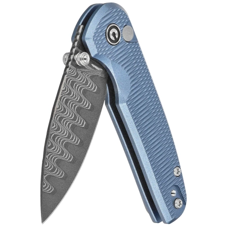 Nóż składany Civivi Mini Shakan Blue Aluminium, Damascus (C20052F-DS1)