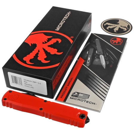 Nóż automatyczny OTF Microtech Ultratech Gen III ZBP S/E Red Aluminum, Black M390MK by Tony Marfione (1121-1RD)