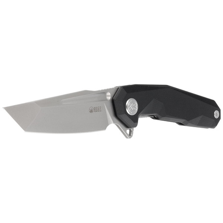 Kubey Carve Knife Black G10, Beadblasted AUS-10 (KB237G)
