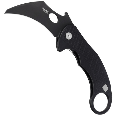 Nóż składany LionSteel L.E.One Karambit Black Aluminium, Chemical Black MagnaCut by Emerson Design (LE1 A BB)