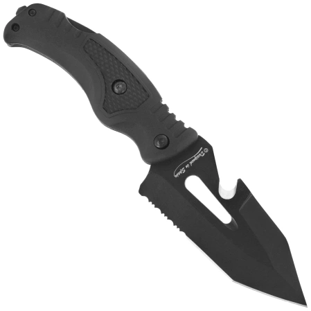 Nóż skladany Martinez Albainox 2-in-1 Tactical Black Rubberized Fiber, Black 3Cr13Mov (32316)
