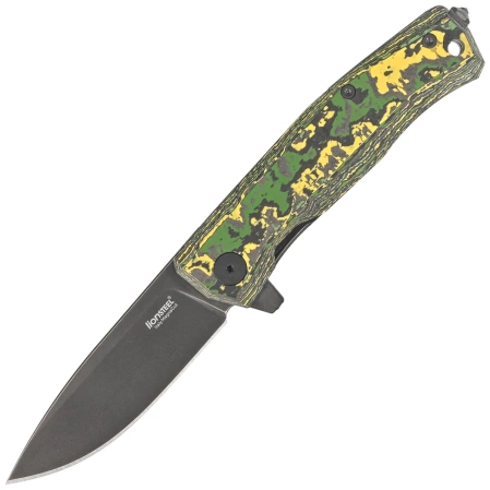 LionSteel Myto Knife Toxic Storm Fat Carbon, Old Black MagnaCut by Molletta (MT01 MC TS)