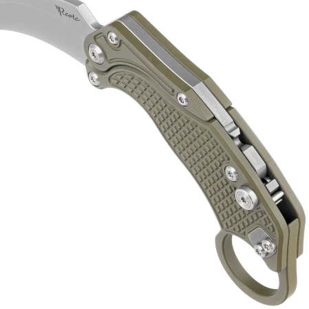 Nóż grawitacyjny Reate EXO-K Gravity Karambit Green Aluminium, Stonewashed N690
