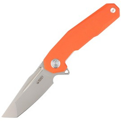 Kubey Carve Knife Orange G10, Beadblasted AUS-10 (KB237I)