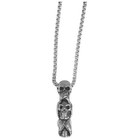 Wisiorek Tole 10 Imperial 3 Wise Skulls, Steel (16242)