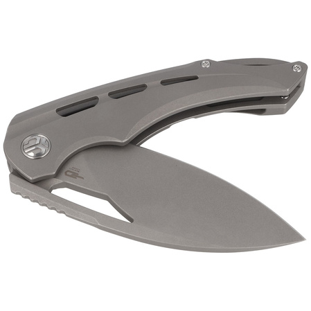 Nóż składany Bestech Fairchild Grey Titanium, Dark Beast Blast Stonewashed CPM S35VN by Kombou (BT2202B)