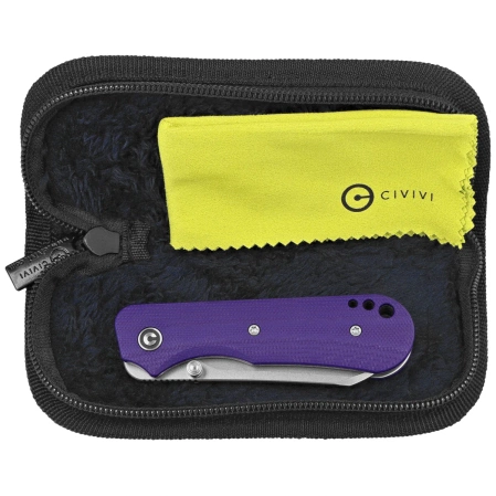 Civivi Crabby Knife Purple G10, Stonewashed 14C28N by Ken Onion Jr. (C24055-2)